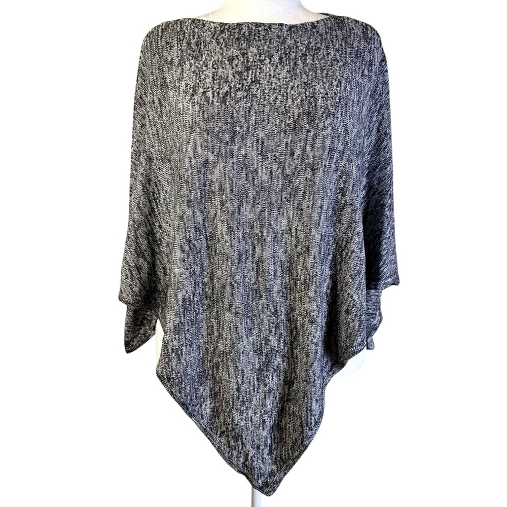 Lululemon Athletica Cashmere Blend Black and Gray Poncho One Size - Picture 3 of 7